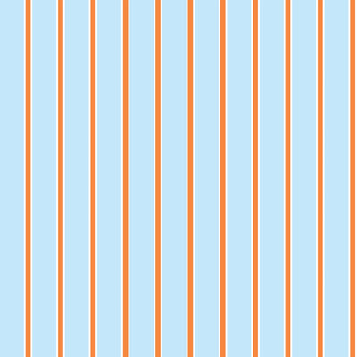 Tailored Stripe Peel & Stick Wallpaper Peel & Stick Wallpaper Light Blue Orange / 24" x 144" Katie Kime