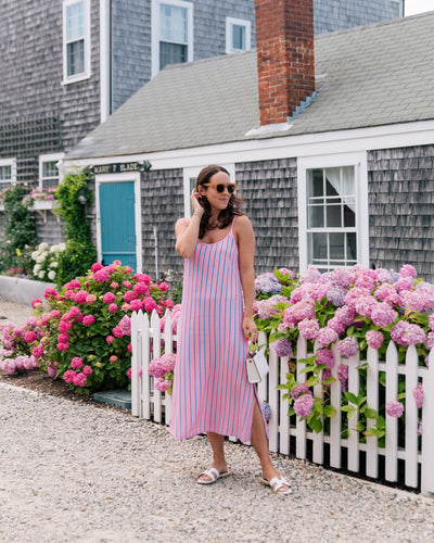 Tailored Stripe Slip Dress Dress Katie Kime