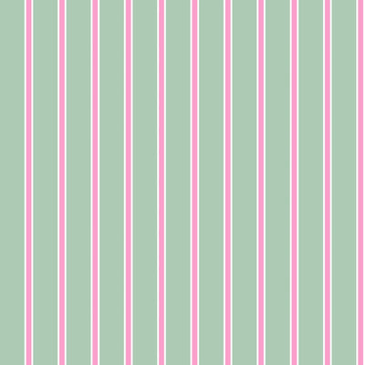 Tailored Stripe Traditional Wallpaper Wallpaper Mint Pink / Double Roll Katie Kime