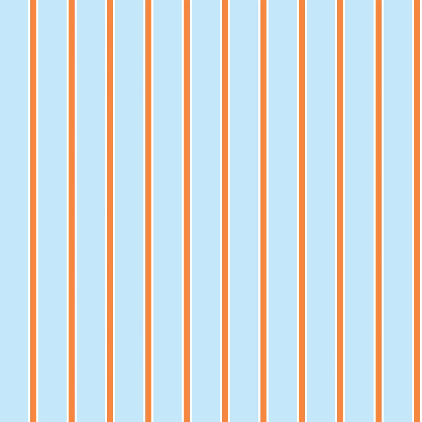 Tailored Stripe Traditional Wallpaper Wallpaper Pink Blue / Double Roll Full Bleed Katie Kime