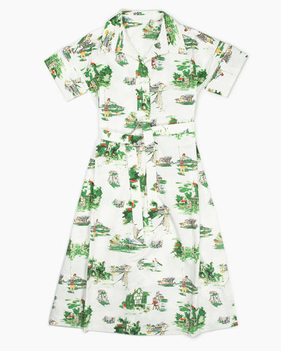 Taza Maxi Dress in Golf Toile Dress Katie Kime