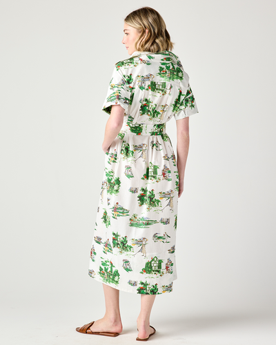 Taza Maxi Dress in Golf Toile Dress Katie Kime