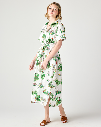 Taza Maxi Dress in Golf Toile Dress Katie Kime