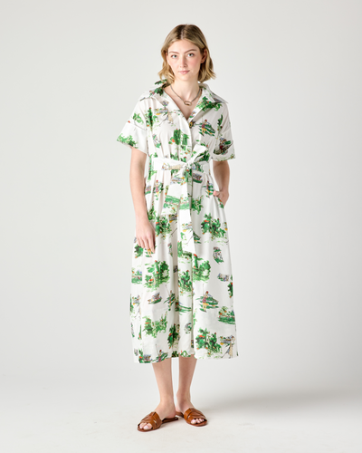 Taza Maxi Dress in Golf Toile Dress Katie Kime