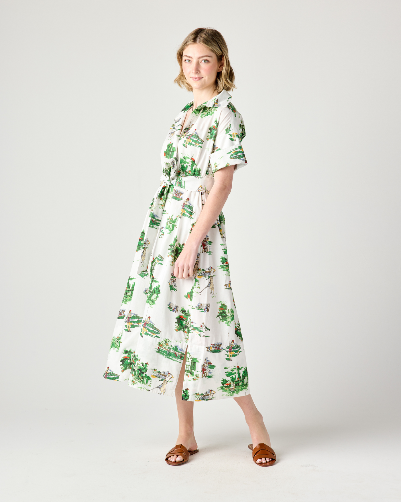 Taza Maxi Dress in Golf Toile Dress Katie Kime
