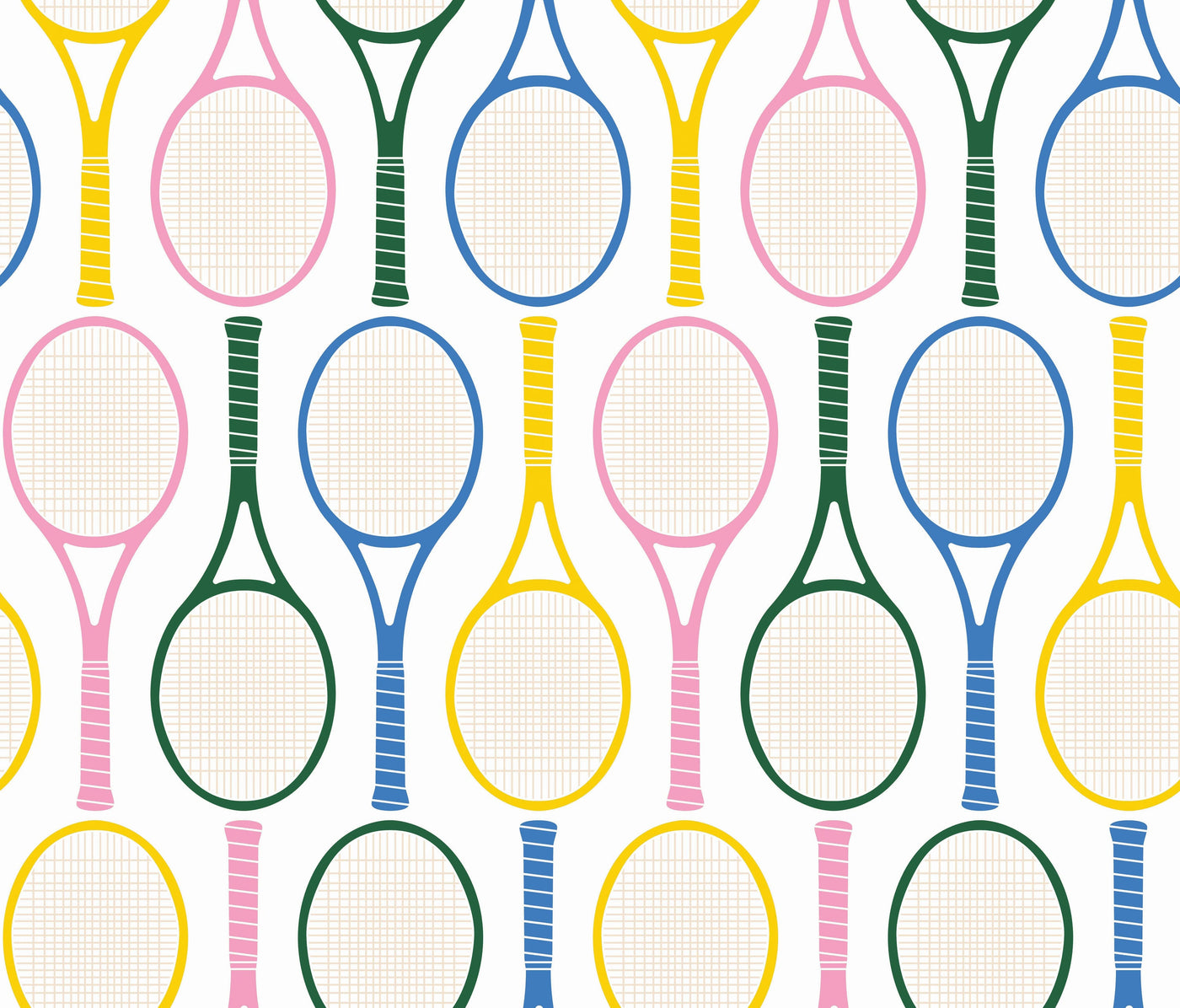 Tennis Time Fabric Fabric By The Yard / Cotton / Multi Katie Kime