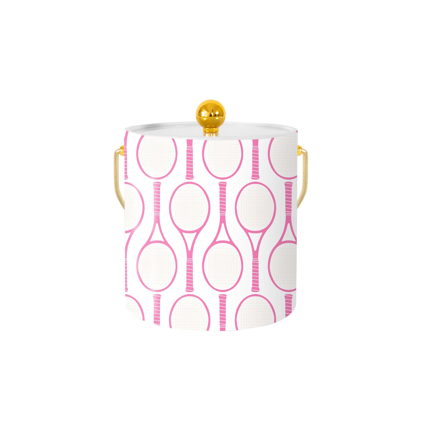 Tennis Time Ice Bucket Ice Bucket Pink / Gold Katie Kime