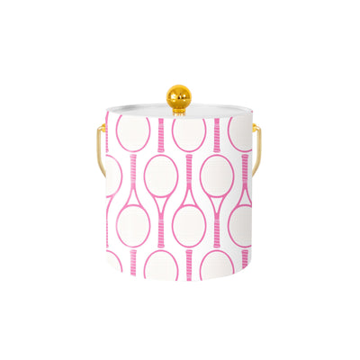 Tennis Time Ice Bucket Ice Bucket Pink / Gold Katie Kime