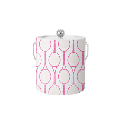 Tennis Time Ice Bucket Ice Bucket Pink / Silver Katie Kime