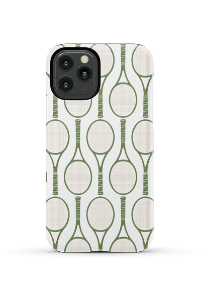 Tennis Time iPhone Case Phone Case Green / iPhone 11 Pro / Tough Katie Kime