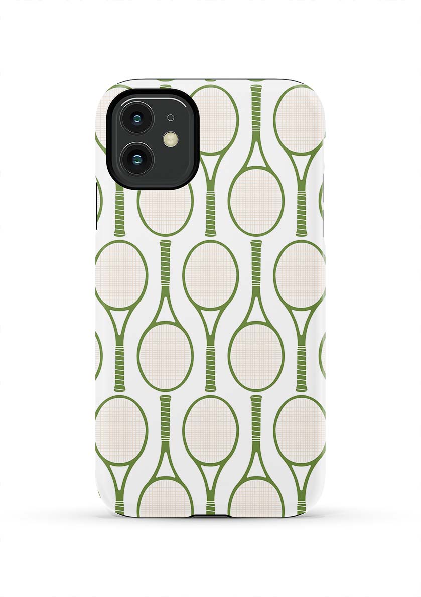Tennis Time iPhone Case Phone Case Green / iPhone 11 / Tough Katie Kime