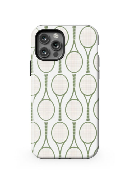 Tennis Time iPhone Case Phone Case Green / iPhone 12 Pro / MagSafe Tough Katie Kime