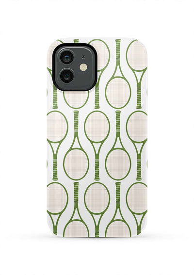 Tennis Time iPhone Case Phone Case Green / iPhone 12 / Tough Katie Kime