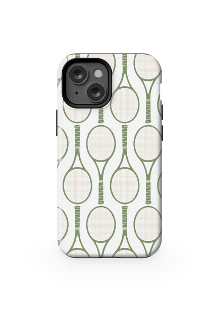 Tennis Time iPhone Case Phone Case Green / iPhone 13 Mini / MagSafe Tough Katie Kime