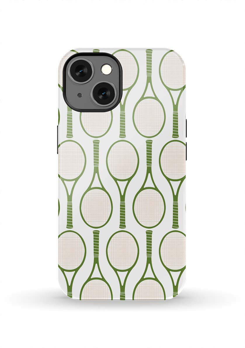Tennis Time iPhone Case Phone Case Green / iPhone 13 / Tough Katie Kime