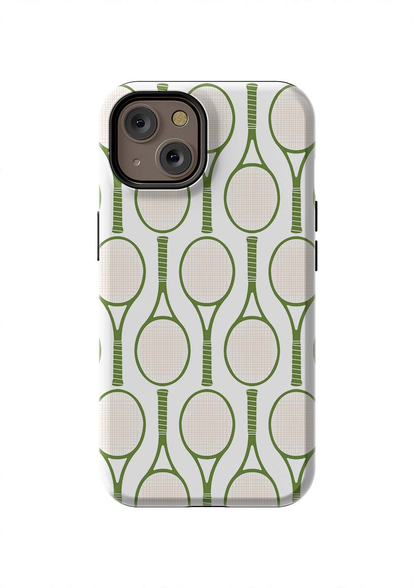 Tennis Time iPhone Case Phone Case Green / iPhone 14 / Tough Katie Kime