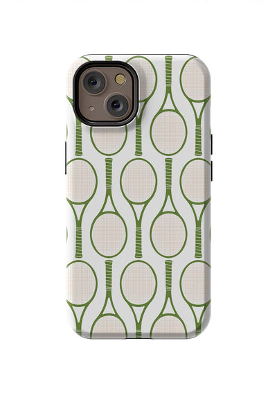 Tennis Time iPhone Case Phone Case Green / iPhone 14 / Tough Katie Kime