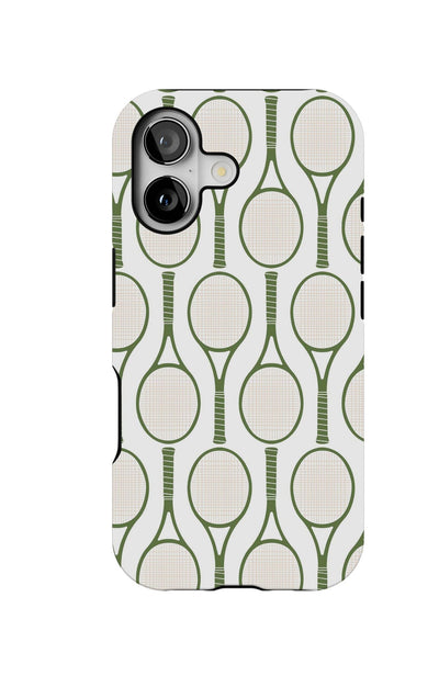 Tennis Time iPhone Case Phone Case Green / iPhone 17 / Tough Katie Kime