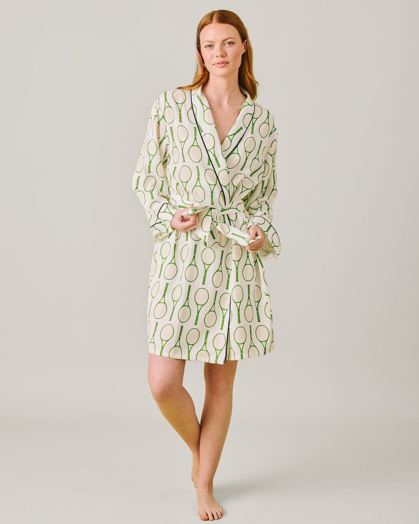 Tennis Time Lounge Robe Robe Green / One Size Fits Most Katie Kime
