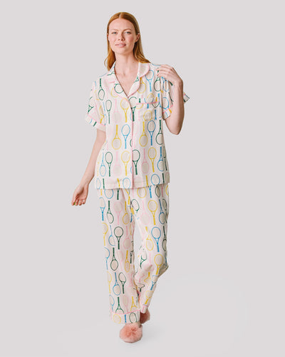 Tennis Time Pajama Pants Set Pajama Set Multi / XXS Katie Kime