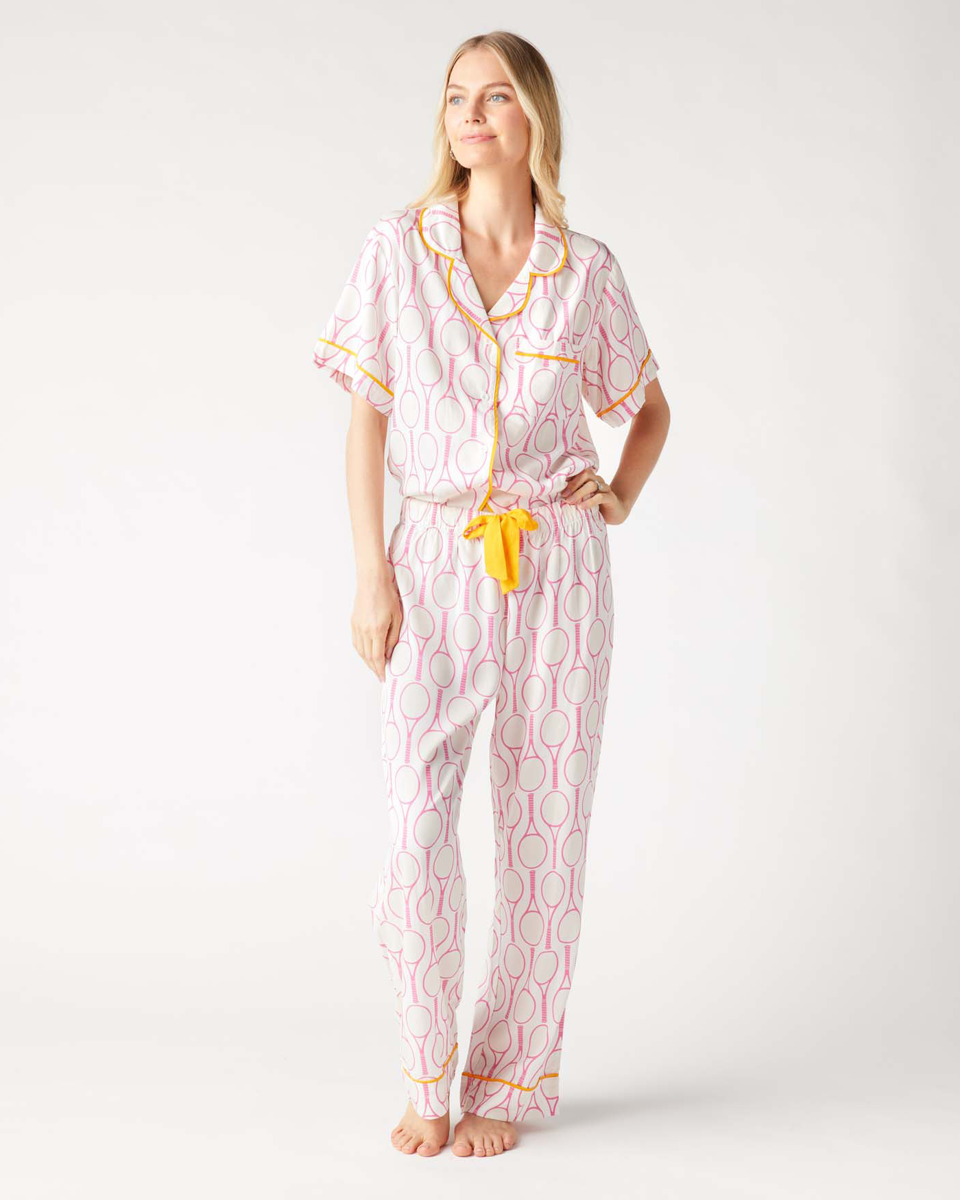 Tennis Time Pajama Pants Set Pajama Set Pink / XXS Katie Kime