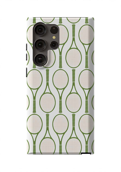 Tennis Time Samsung Phone Case Phone Case Green / Galaxy S23 Ultra / Tough Katie Kime