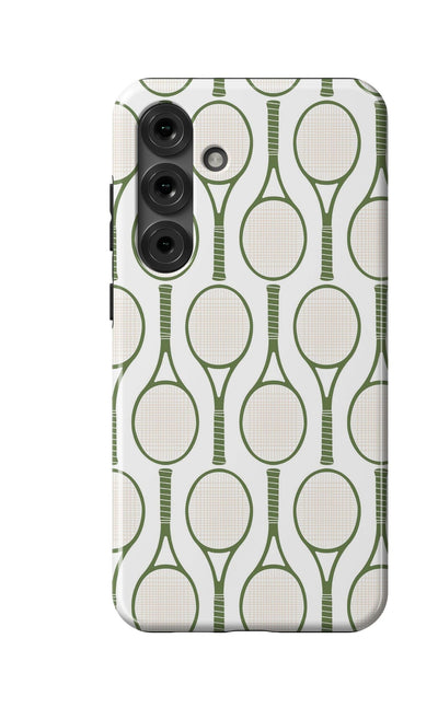 Tennis Time Samsung Phone Case Phone Case Green / Galaxy S25 Plus / Tough Katie Kime