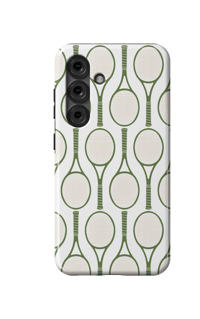 Tennis Time Samsung Phone Case Phone Case Green / Galaxy S25 / Tough Katie Kime
