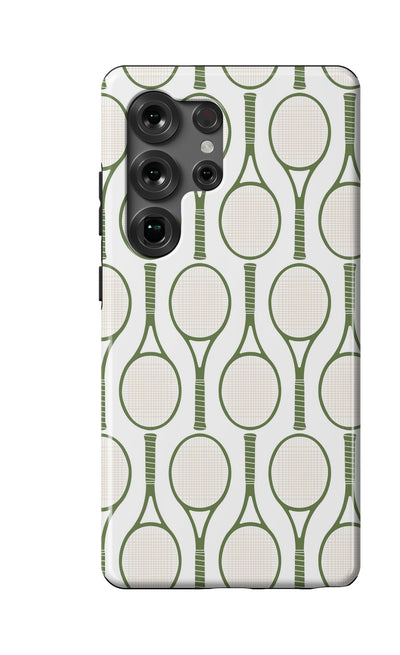 Tennis Time Samsung Phone Case Phone Case Green / Galaxy S25 Ultra / Tough Katie Kime