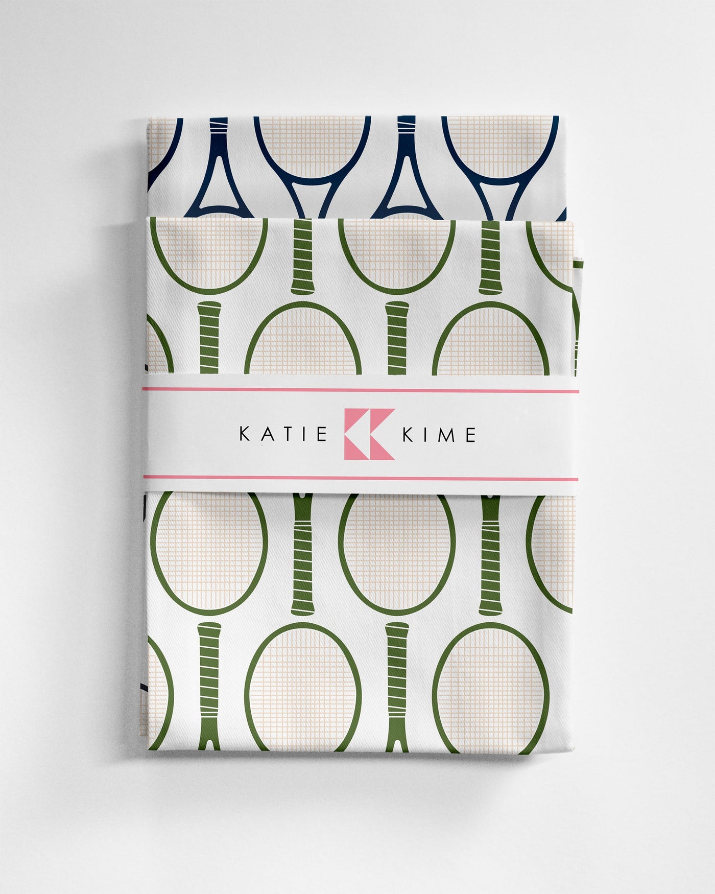 Tennis Time Tea Towel Set Tea Towel Navy Green Katie Kime