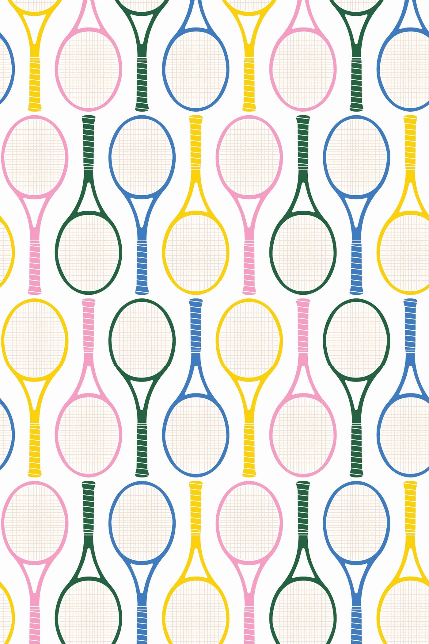 Tennis Time Traditional Wallpaper Wallpaper Multi / Double Roll Katie Kime