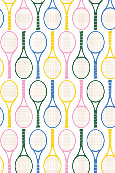 Tennis Time Traditional Wallpaper Wallpaper Multi / Double Roll Katie Kime