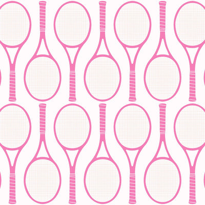 Tennis Time Traditional Wallpaper Wallpaper Navy / Single Roll Katie Kime