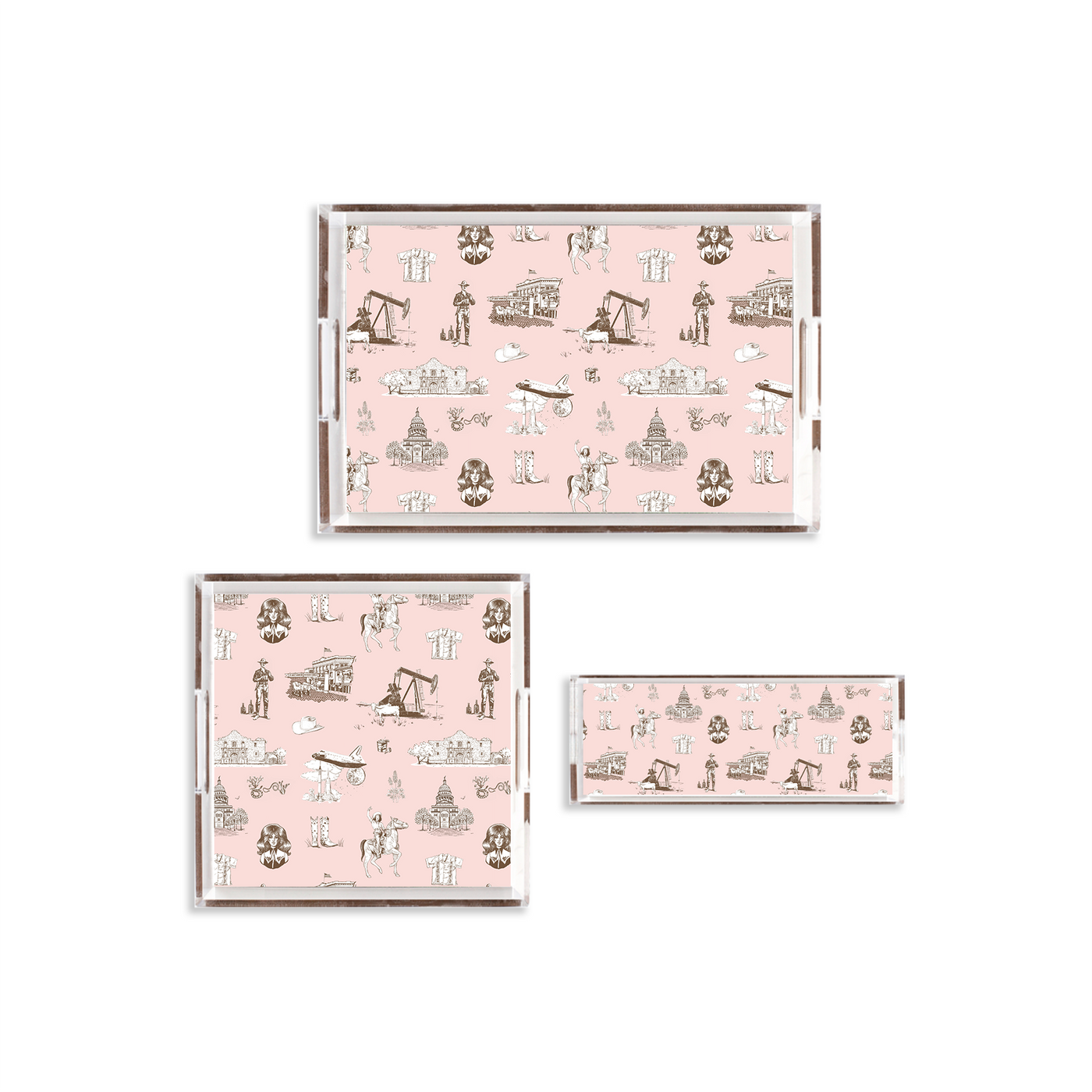 Texas Toile Lucite Tray Lucite Trays Katie Kime