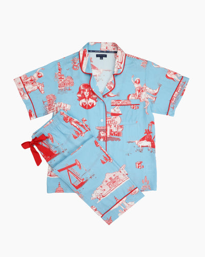Texas Toile Pajama Pants Set Pajama Set Katie Kime