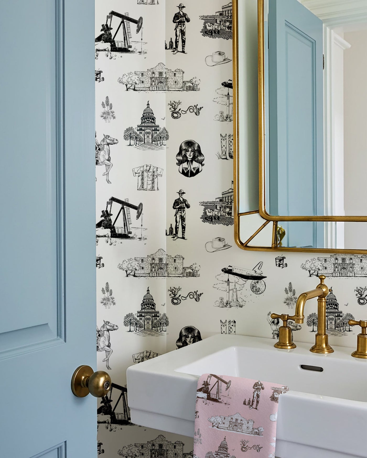 Texas Toile Traditional Wallpaper Wallpaper Katie Kime