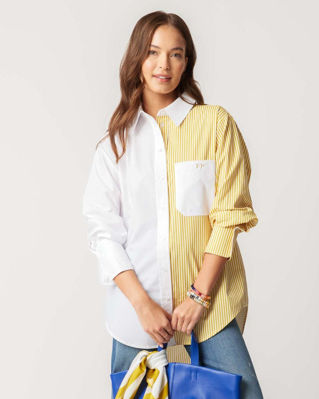 The Brooklyn Button Down Top Gold / XS/S Katie Kime