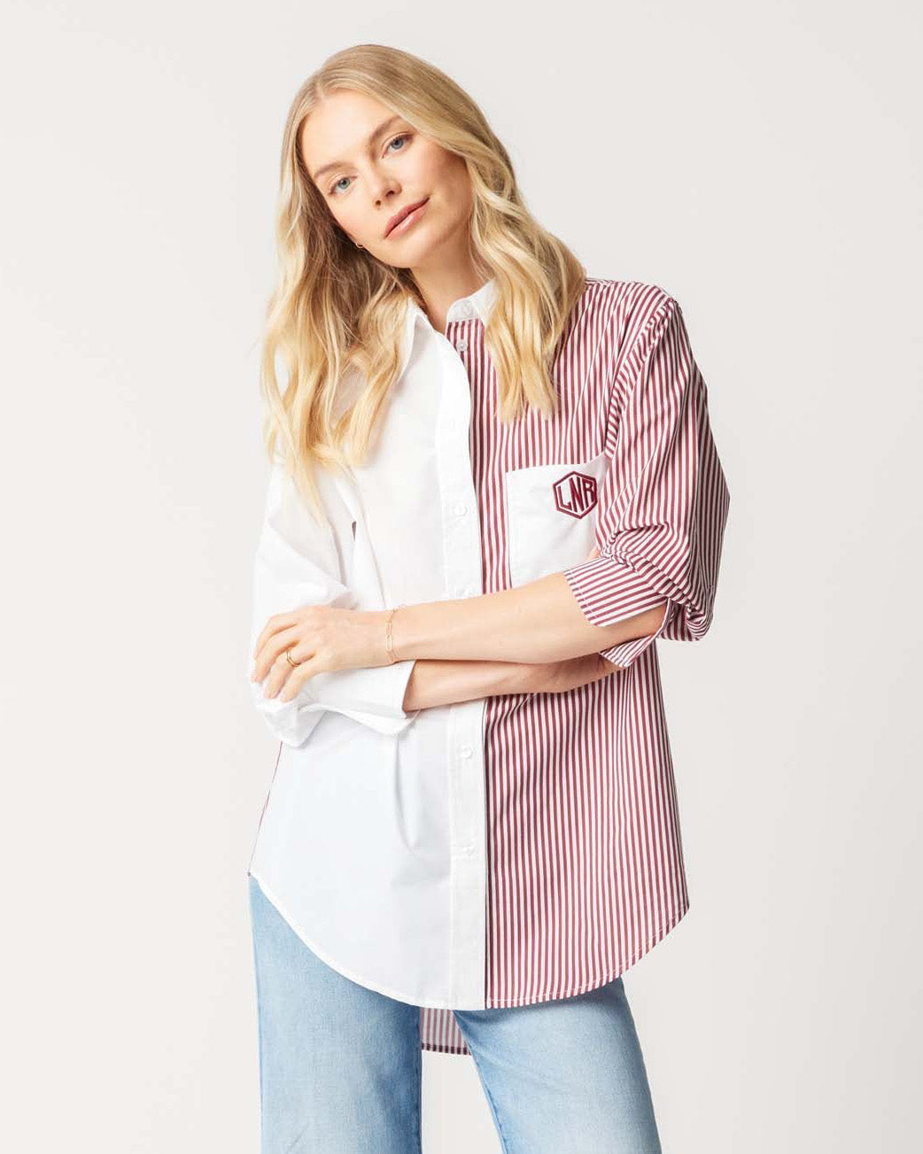 The Brooklyn Button Down Top Maroon / XS/S Katie Kime
