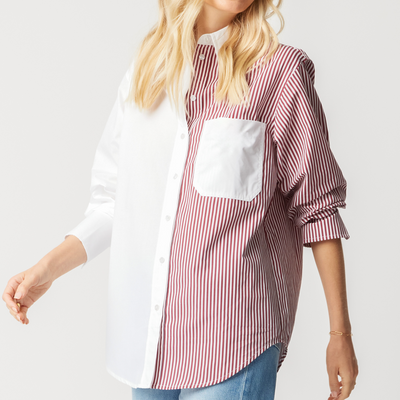 Top XS/S / Maroon The Brooklyn Button Down Katie Kime