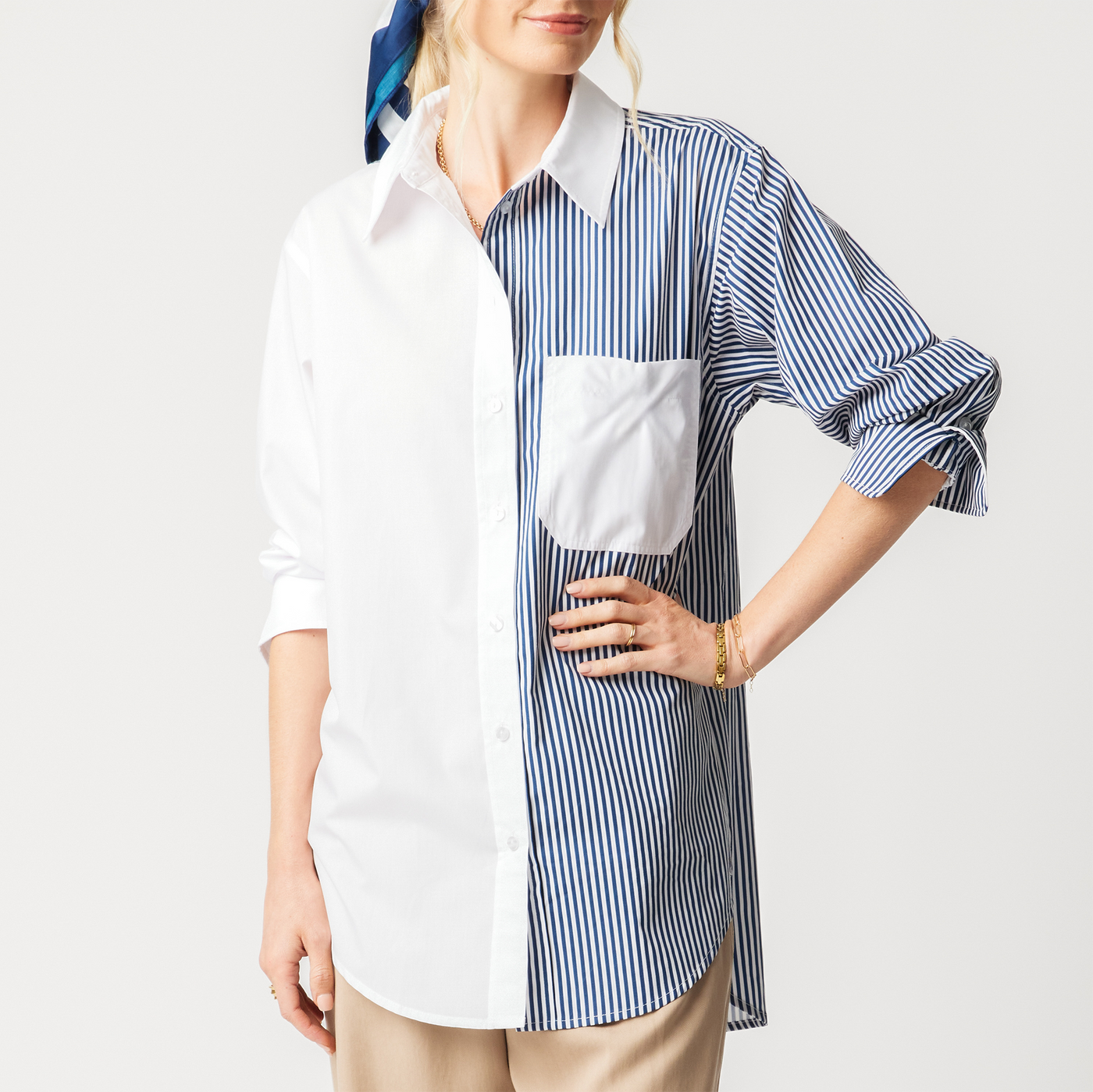 Top XS/S / Navy The Brooklyn Button Down Katie Kime