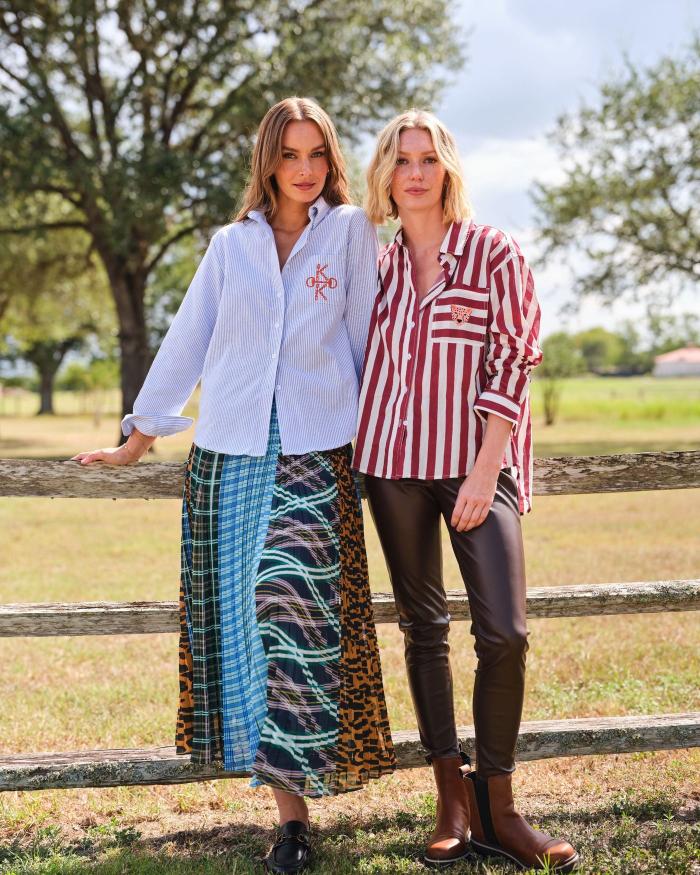 The Caroline Striped Button Down Top Katie Kime