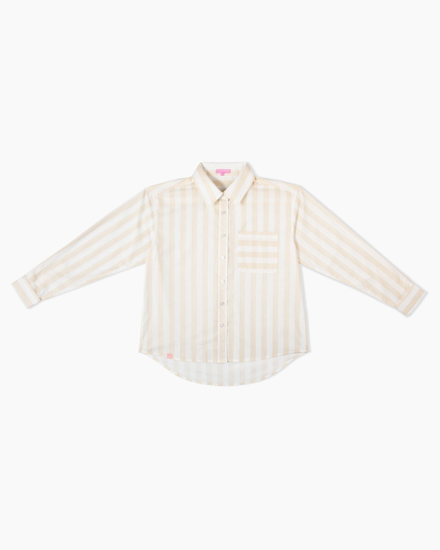 The Caroline Striped Button Down Top Katie Kime