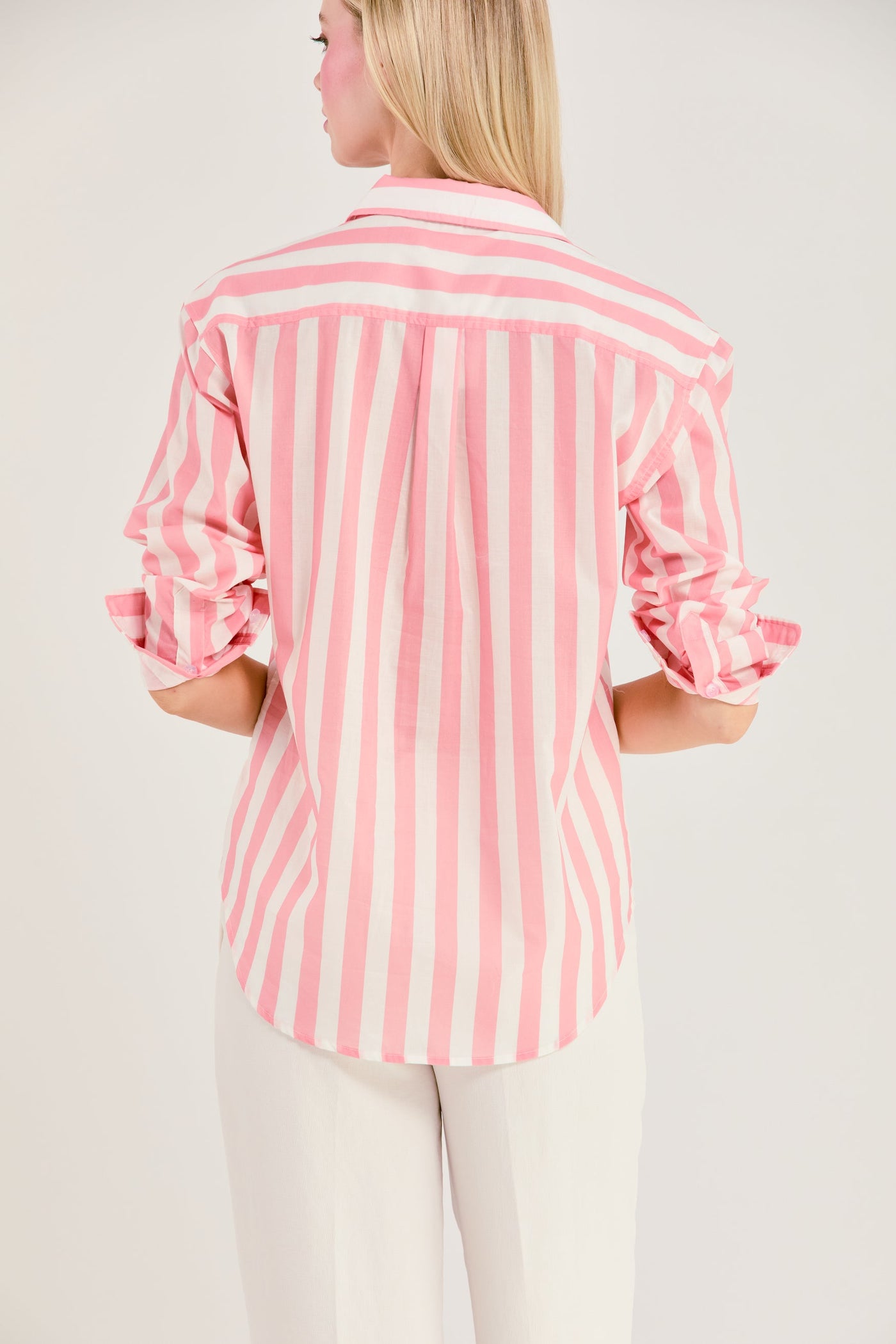 The Caroline Striped Button Down Top Katie Kime