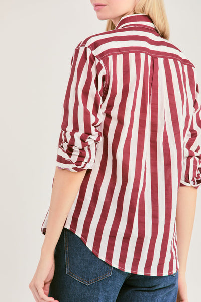 The Caroline Striped Button Down Top Katie Kime