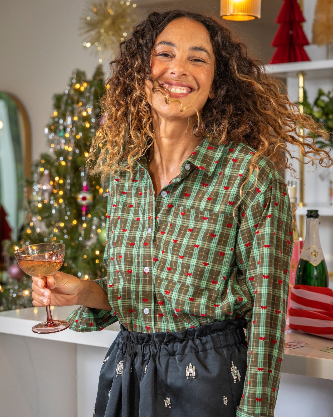 The Charlotte in Holiday Bows Top Katie Kime