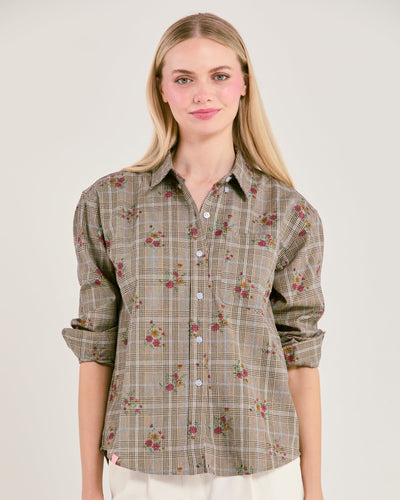 The Charlotte in Tartan Floral Top Katie Kime