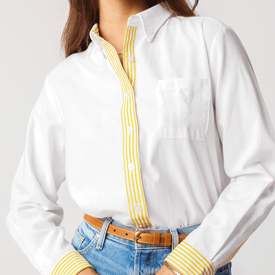 Top XS / Gold The Chelsea Button Down Katie Kime
