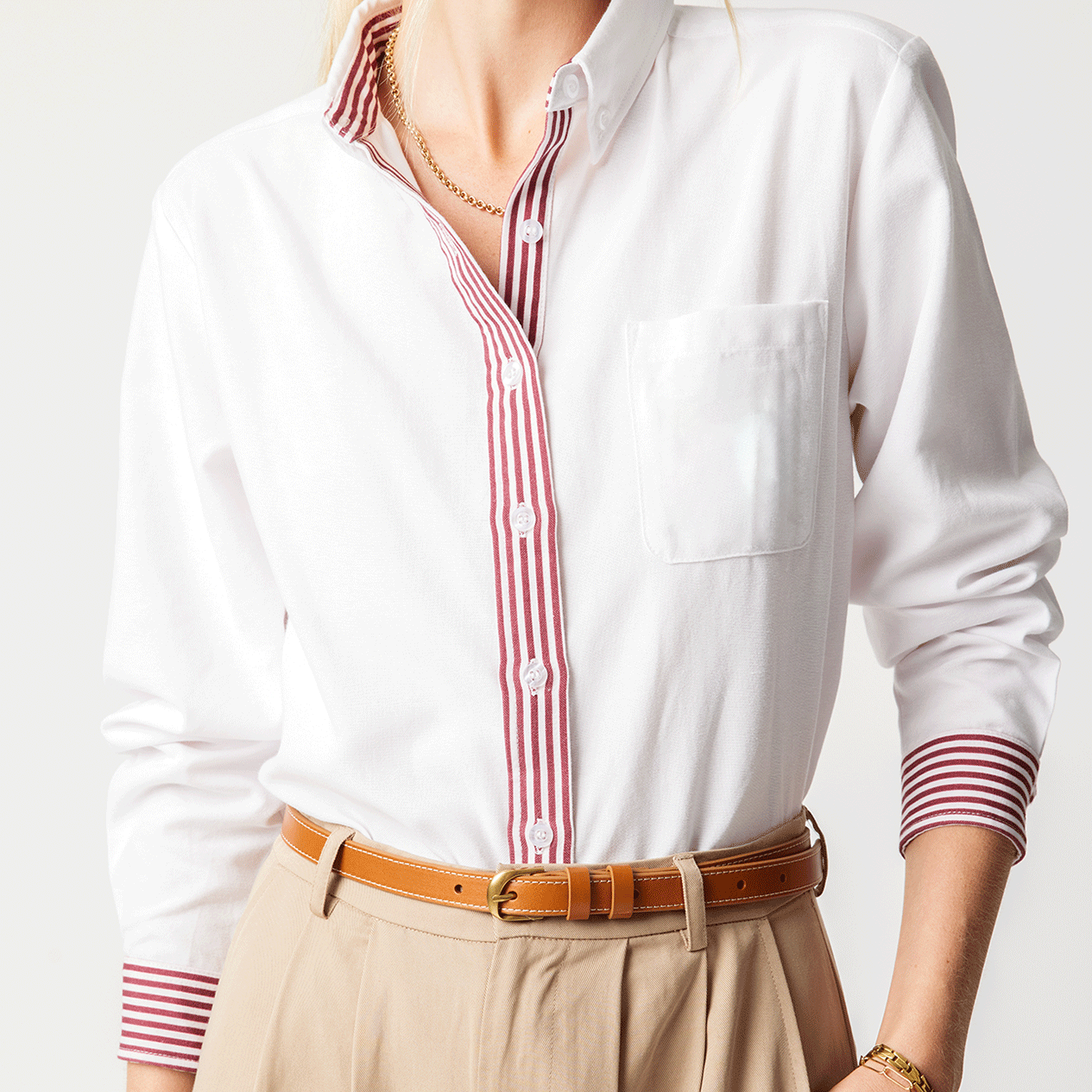 Top XS / Maroon The Chelsea Button Down Katie Kime