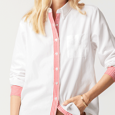 Top XS / Red The Chelsea Button Down Katie Kime