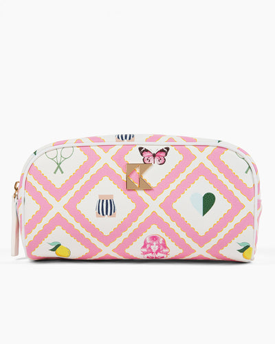 The Petite Accessory Bag in Story Toiletry Bags Pink / Small Katie Kime